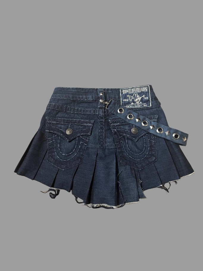 Strap Mini Skirt